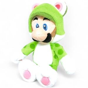 Nintendo Cat Luigi Plush Super‎ Mario 3D World Green 10” Stuffed Toy Collectible